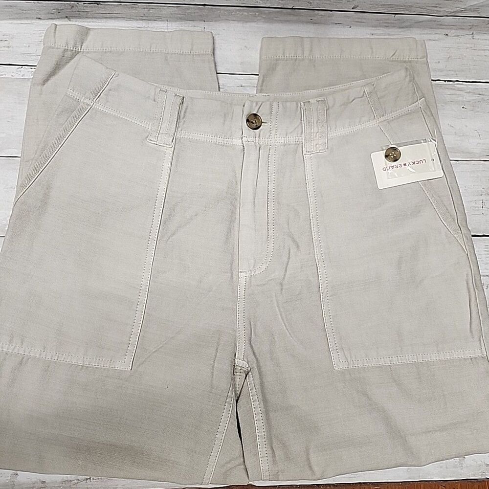 NWT Lucky Brand Women’s Easy Pocket Utility Cropped Pant Size 4